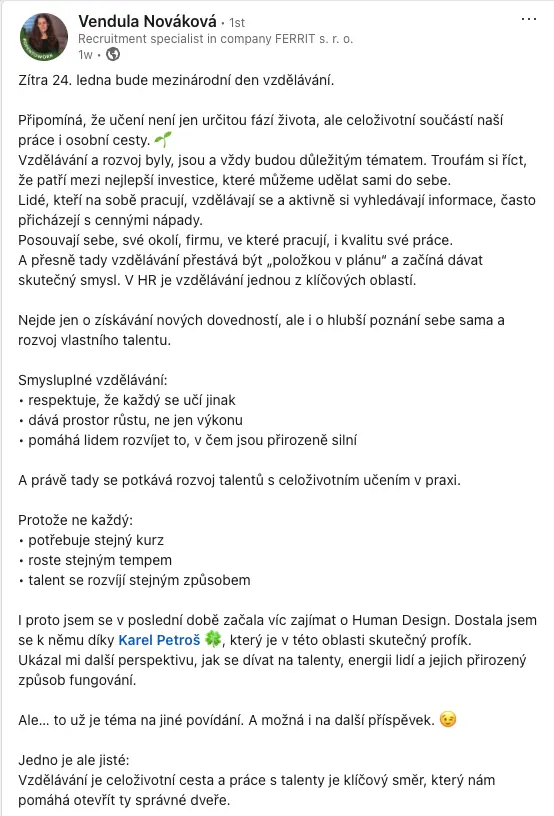 Recenze od klientky